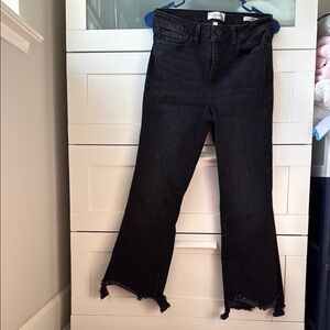 Frame black le crop mini boot jean